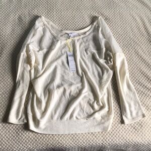 BCBGENERATION Elegant Chalk White Women's semi-transparent Top Brand New Size M